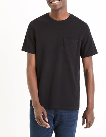 Gepik Black Short Sleeves Tshirt Celio