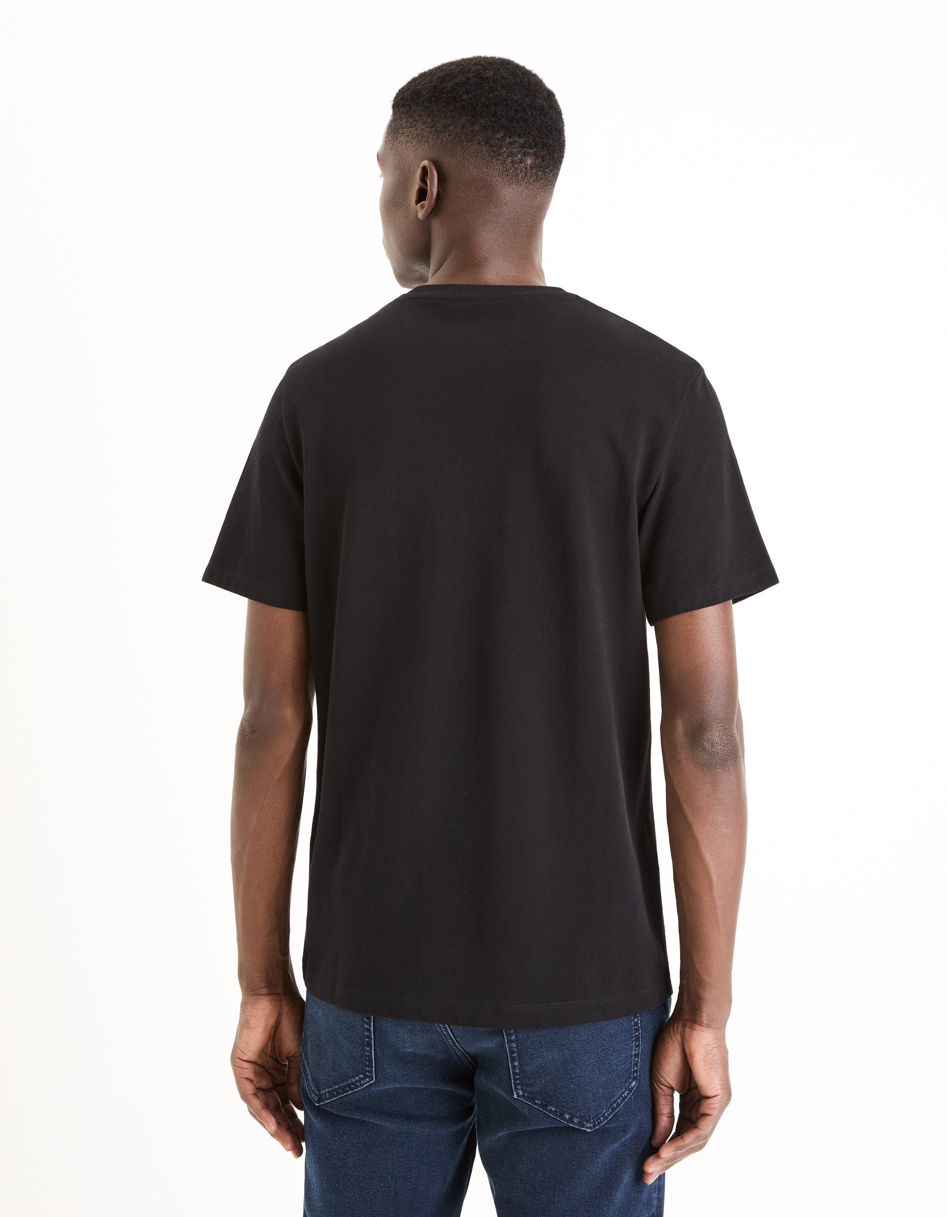 Gepik Black Short Sleeves Tshirt Celio