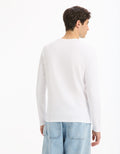 GEUNIML OPTICAL WHITE LS TSHIRT Celio