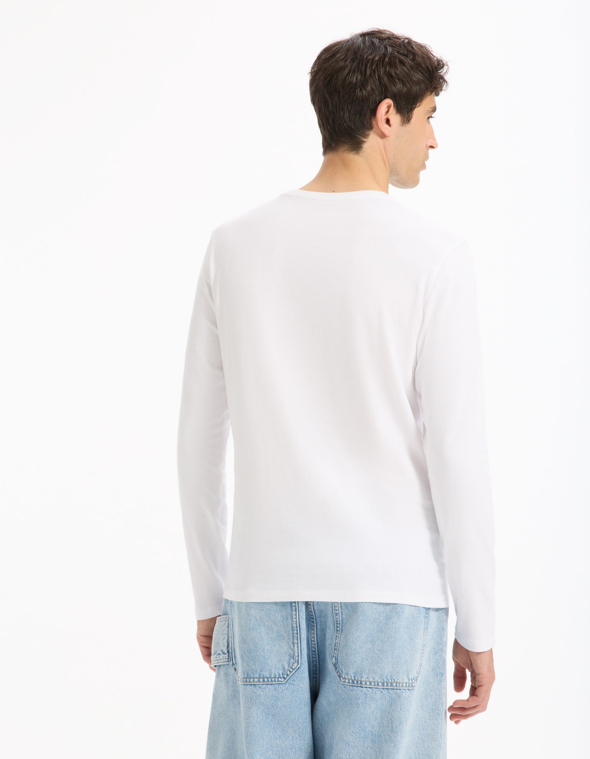 GEUNIML OPTICAL WHITE LS TSHIRT Celio