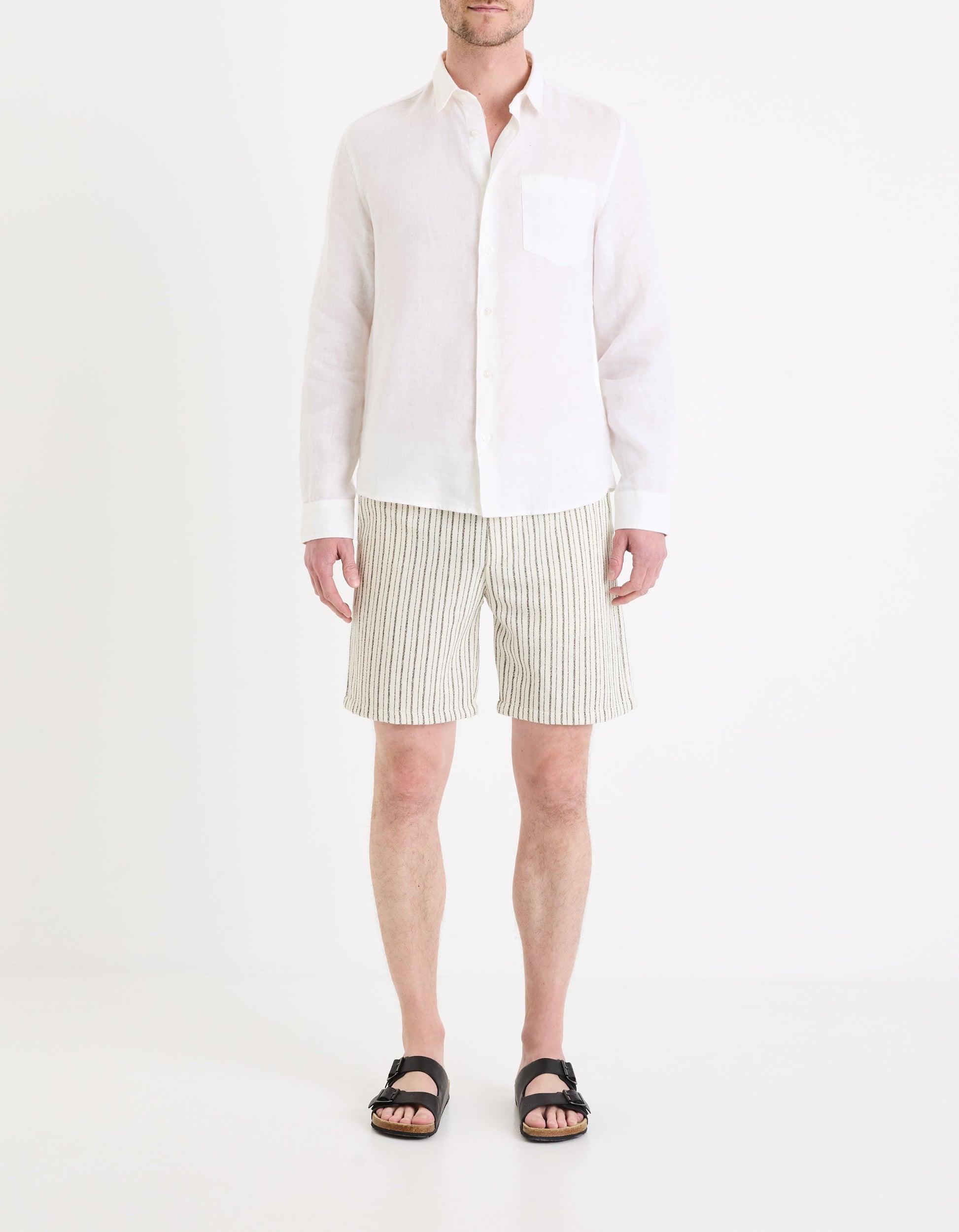 Short lin raye maille