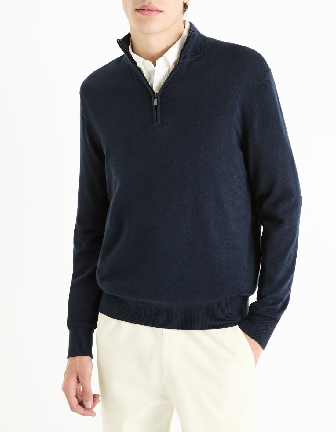 Navy Turtle Neck Jumper