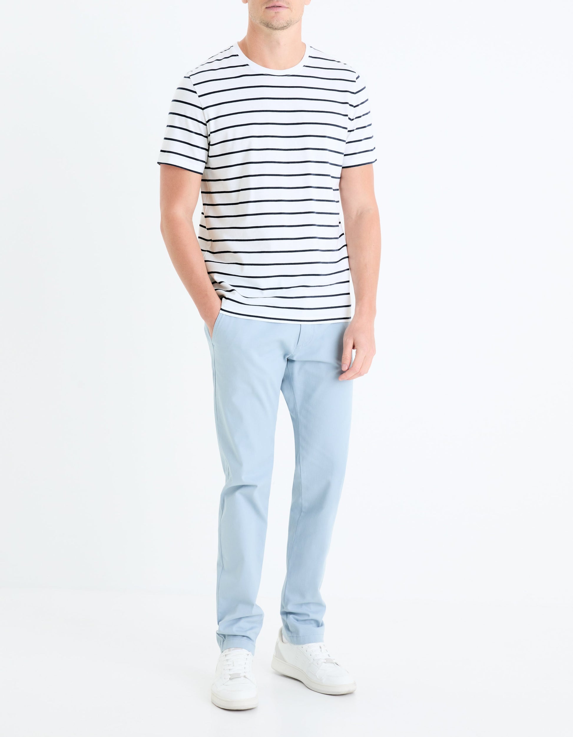 Gebaser White Short Sleeves Tshirt Celio