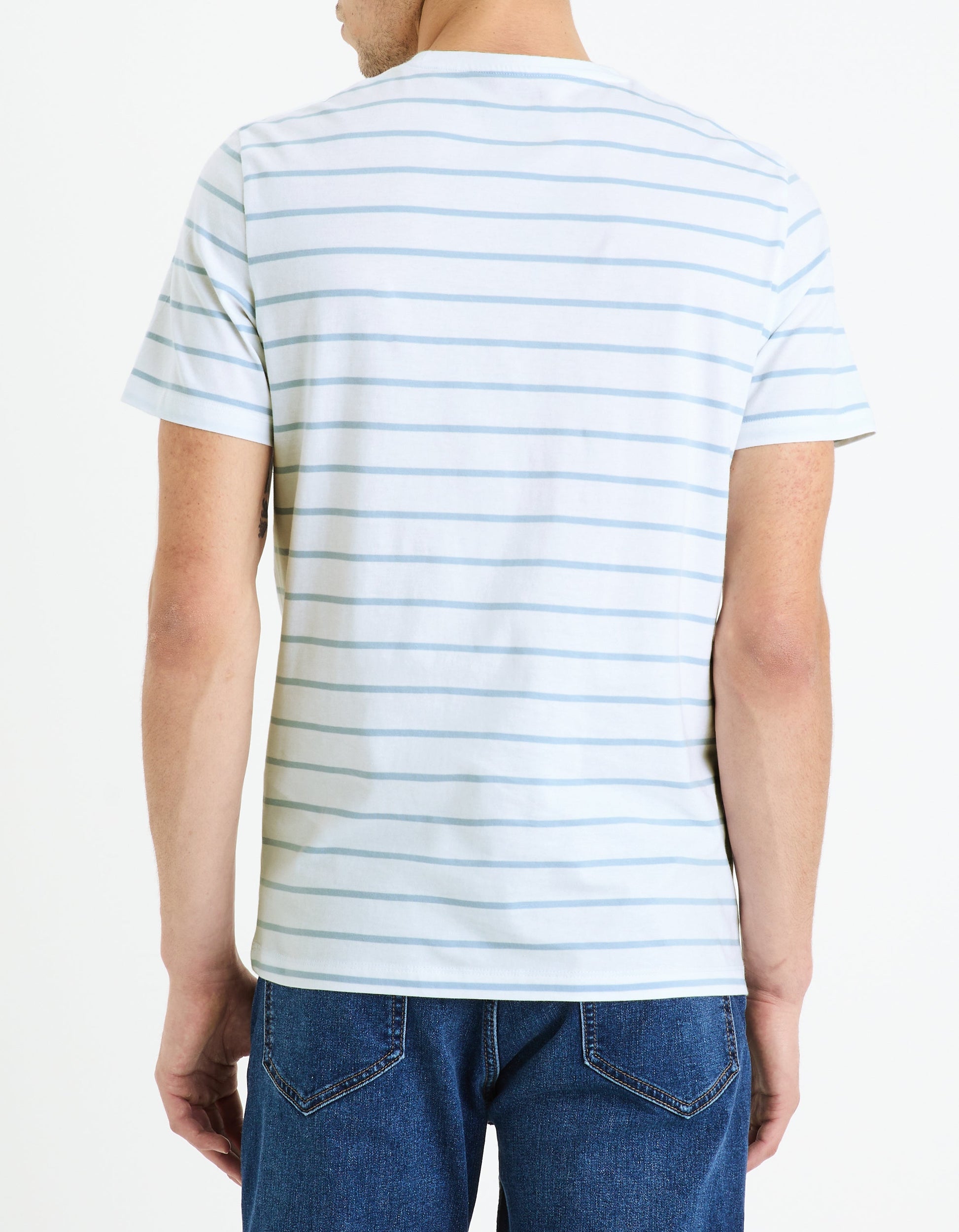 Gebaser Optical White Short Sleeves Tshirt Celio
