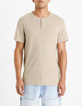 Geliney Light Taupe Short Sleeves Tshirt Celio