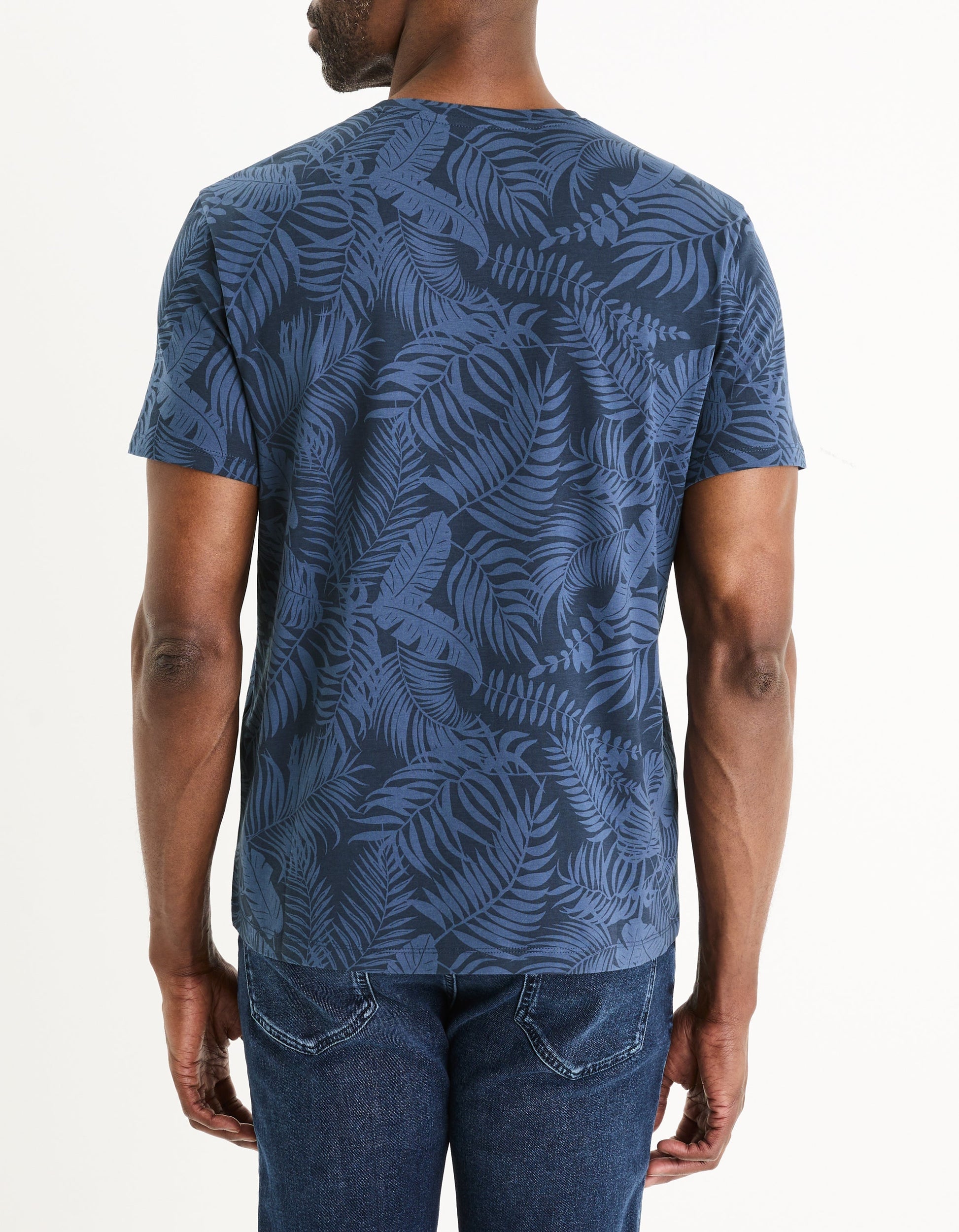 Gefeuille Navy Short Sleeves Tshirt Celio