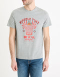 Gexnood Grey Mel Short Sleeves Tshirt Celio