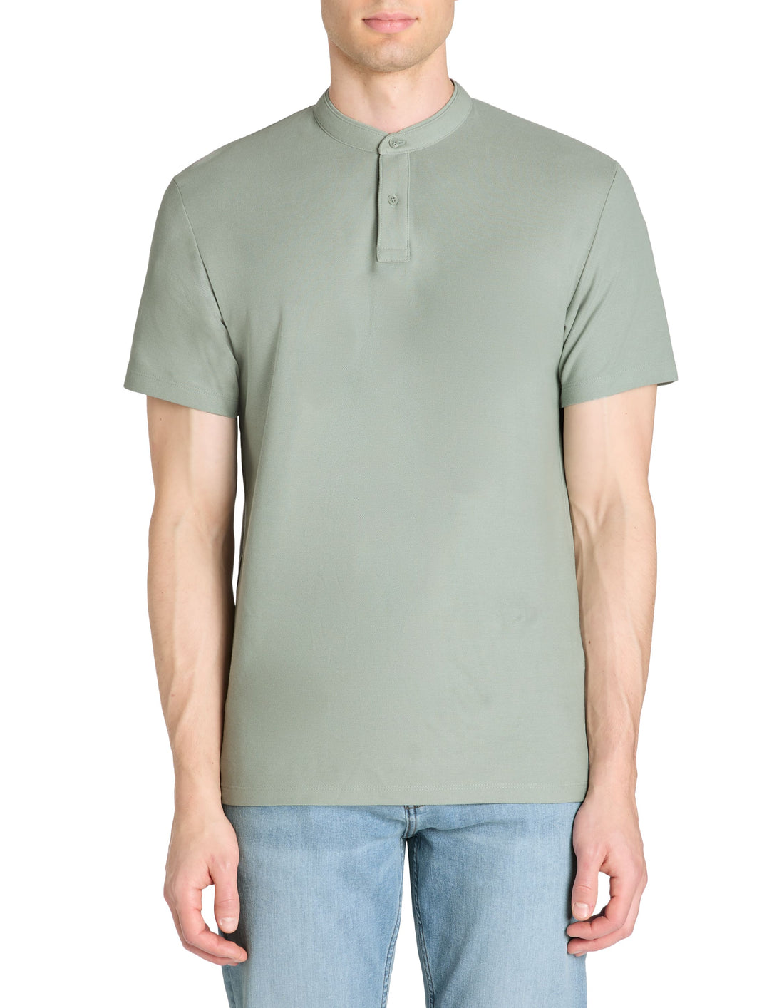 Gesohel Greenish Grey Short Sleeves Polo Celio