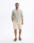 Chemise manches longues Lin Coton