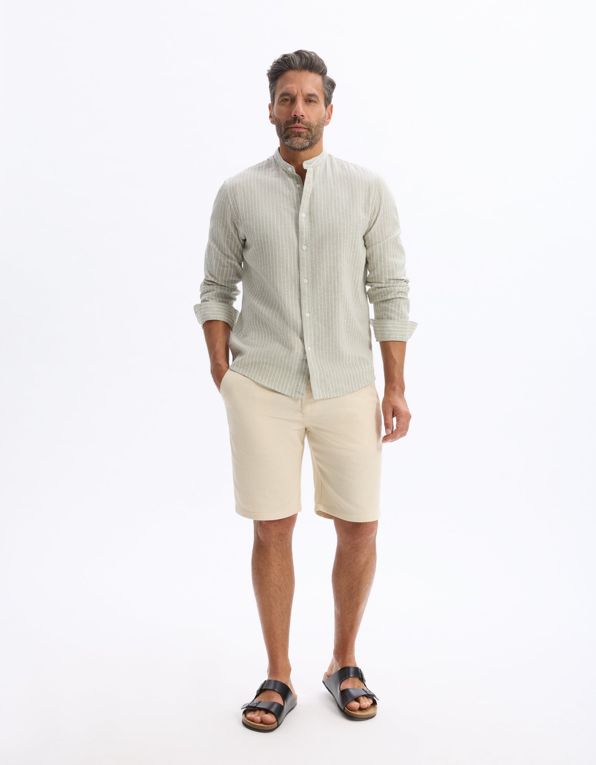 Chemise manches longues Lin Coton