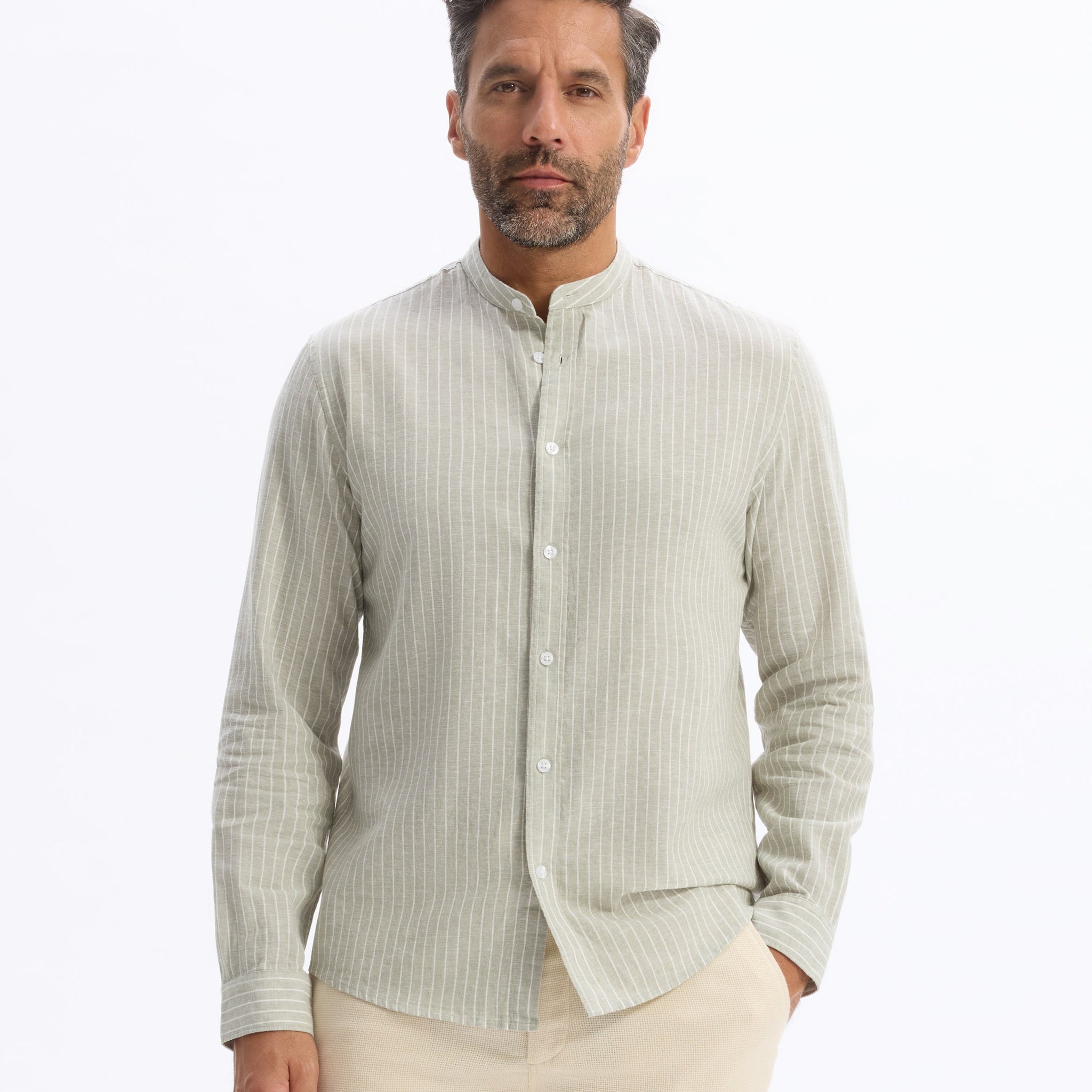 Chemise manches longues Lin Coton