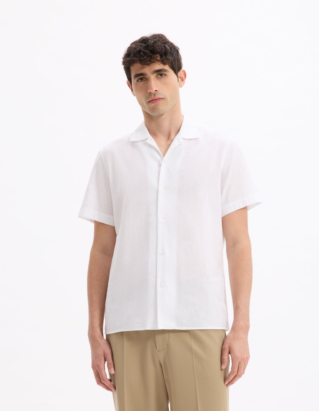 Chemise manche courte Lin et Coton