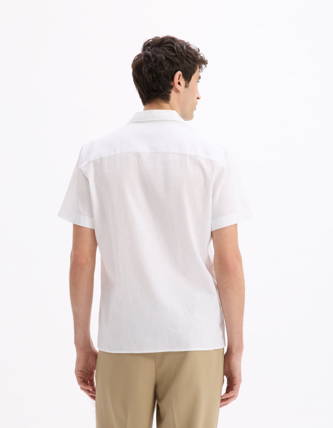 Chemise manche courte Lin et Coton