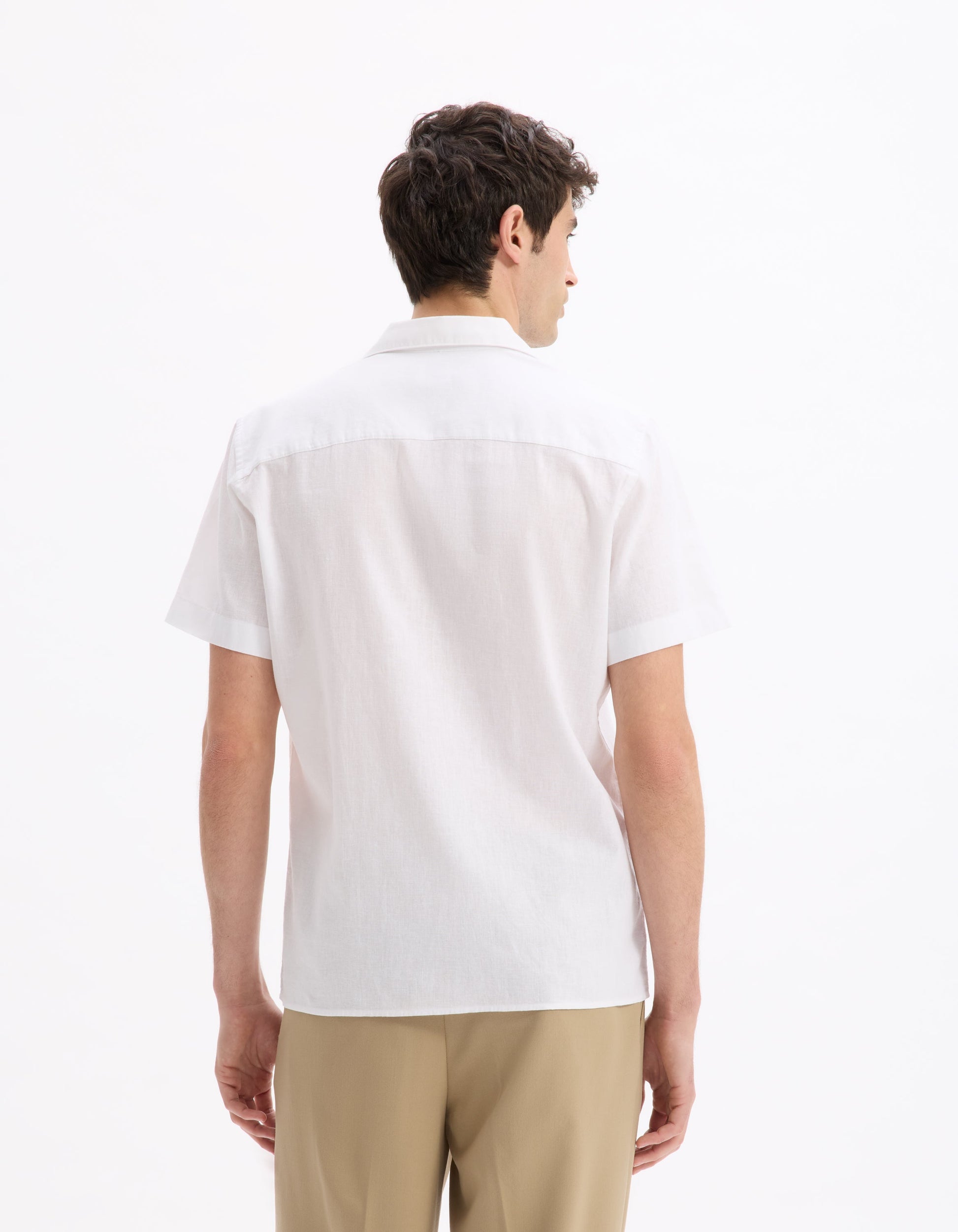 Chemise manche courte Lin et Coton