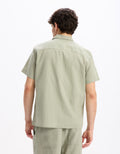Gaculinco Vert Sauge Short Sleeves Shirt Celio