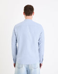 Chemise Oxford col Mao