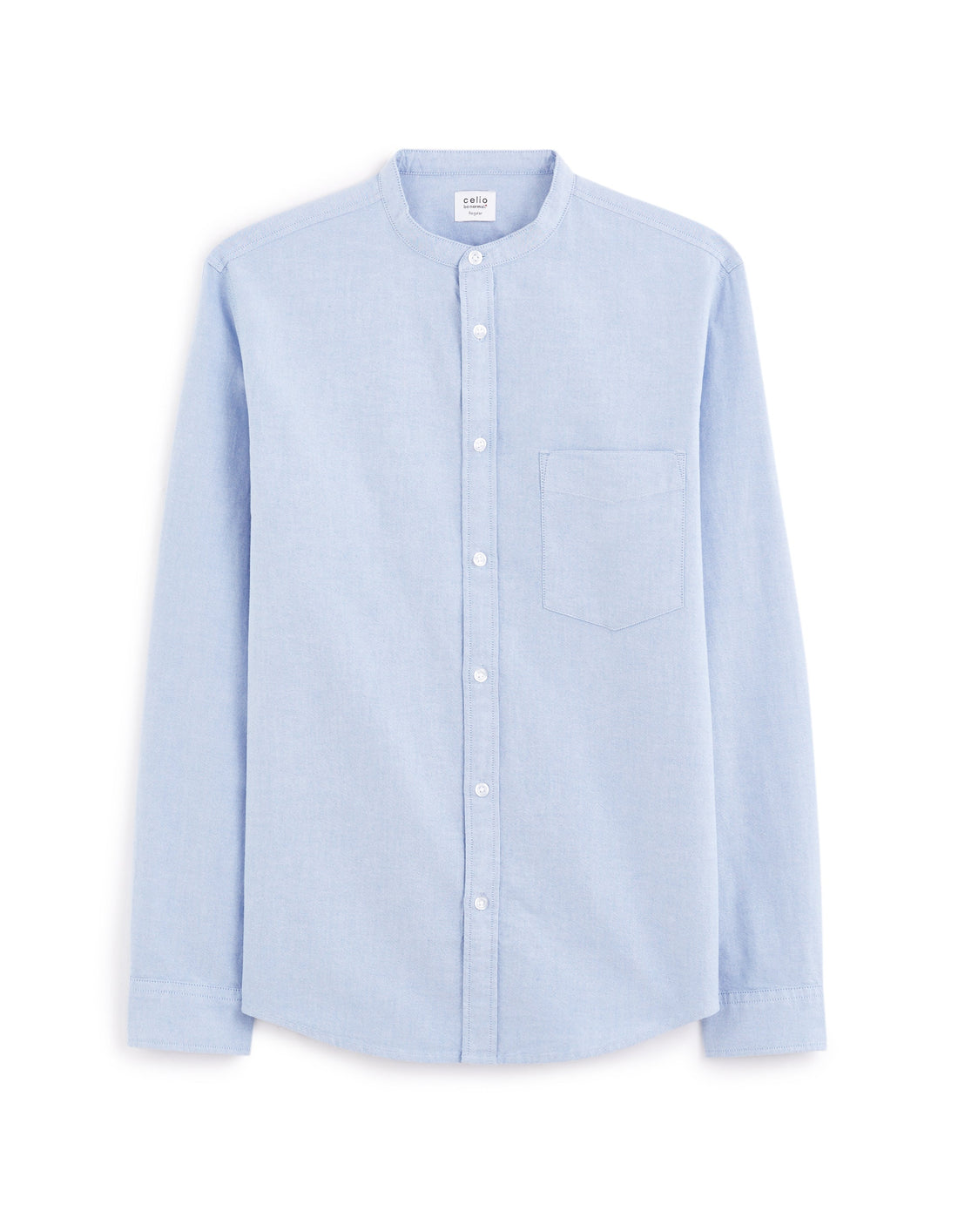 Chemise Oxford col Mao