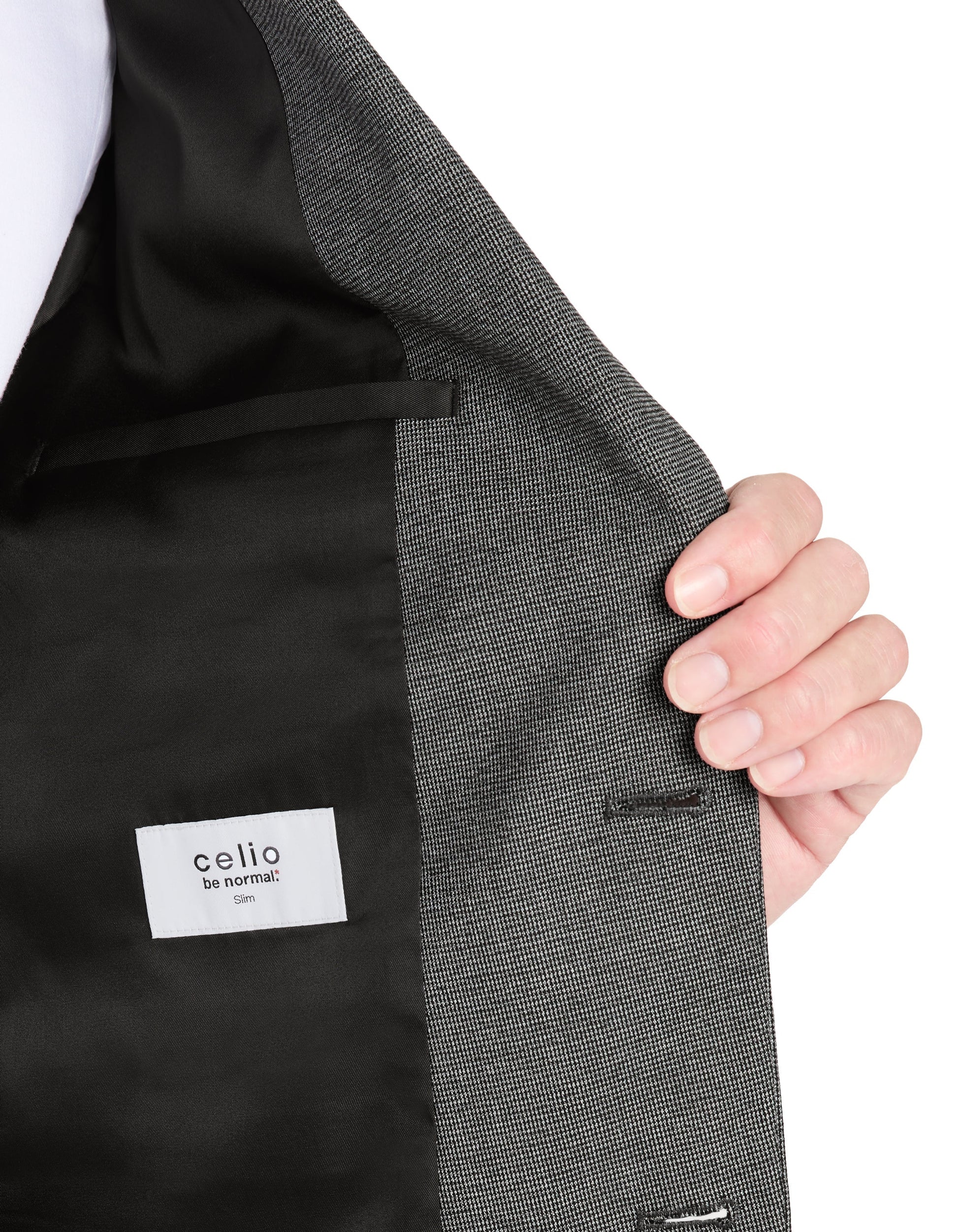 Jusnow Grey Suit Jacket Celio