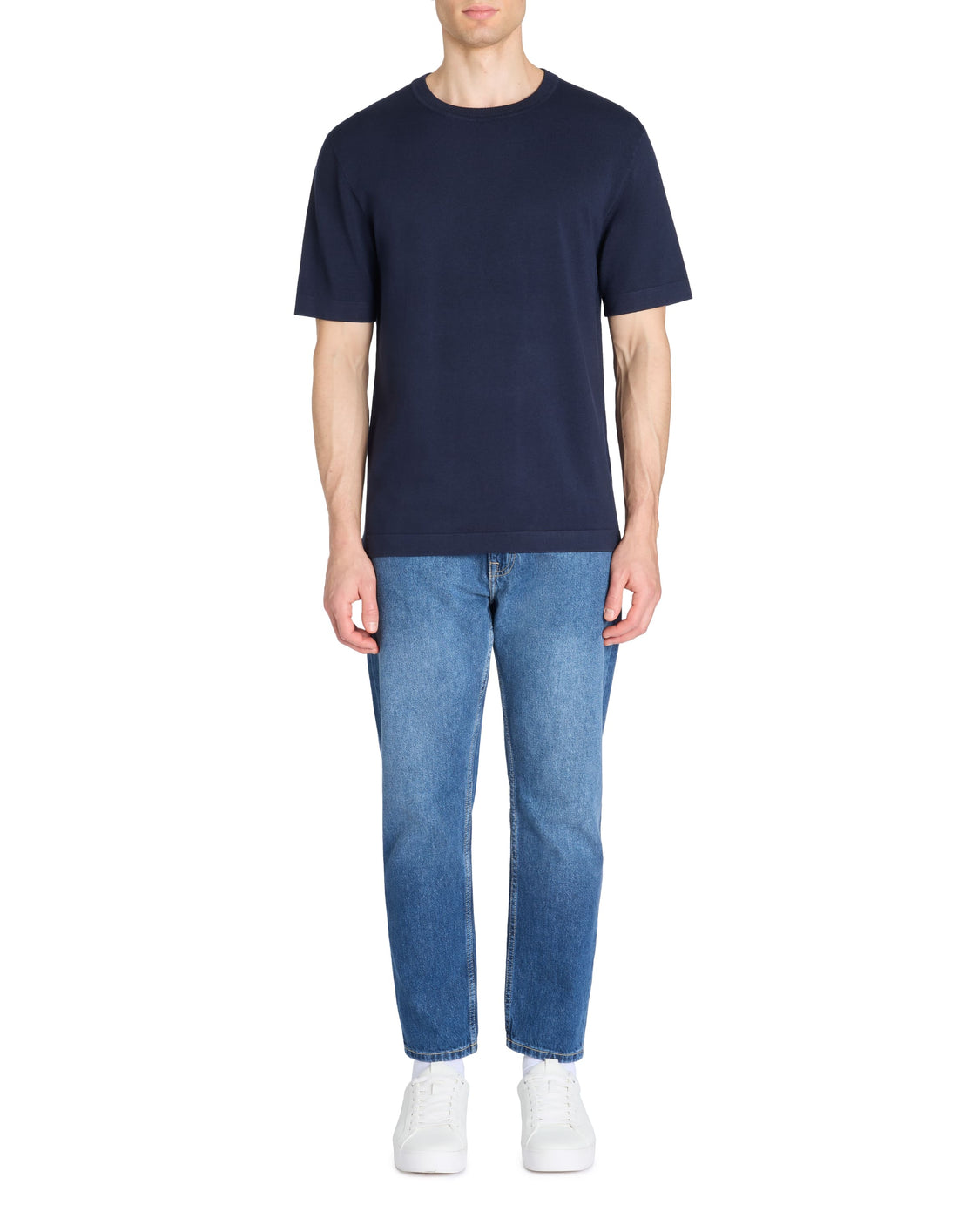 Jehinata Navy Short Sleeves Tshirt Celio