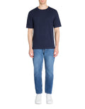 Jehinata Navy Short Sleeves Tshirt Celio