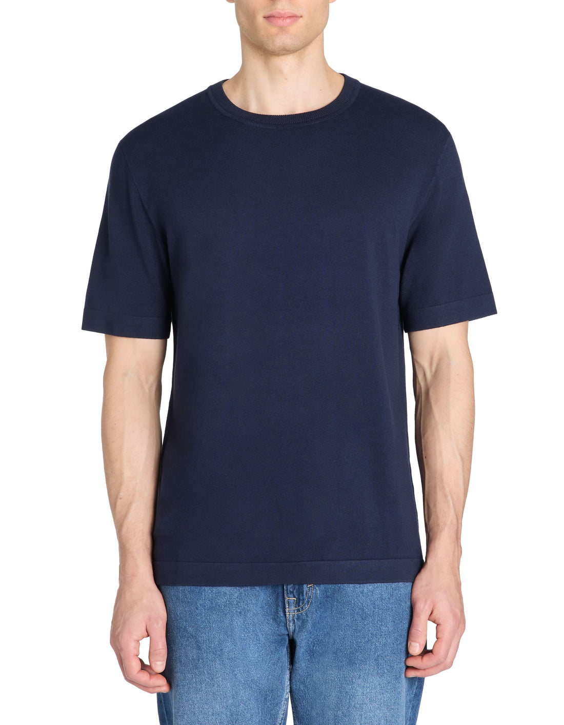Jehinata Navy Short Sleeves Tshirt Celio