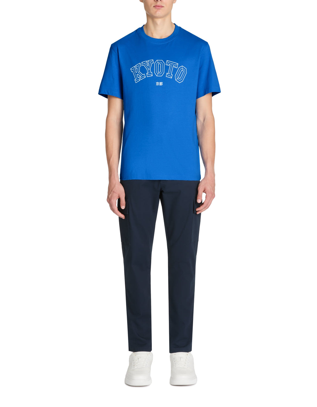 Jeoverdu Bleu Short Sleeves Tshirt Celio