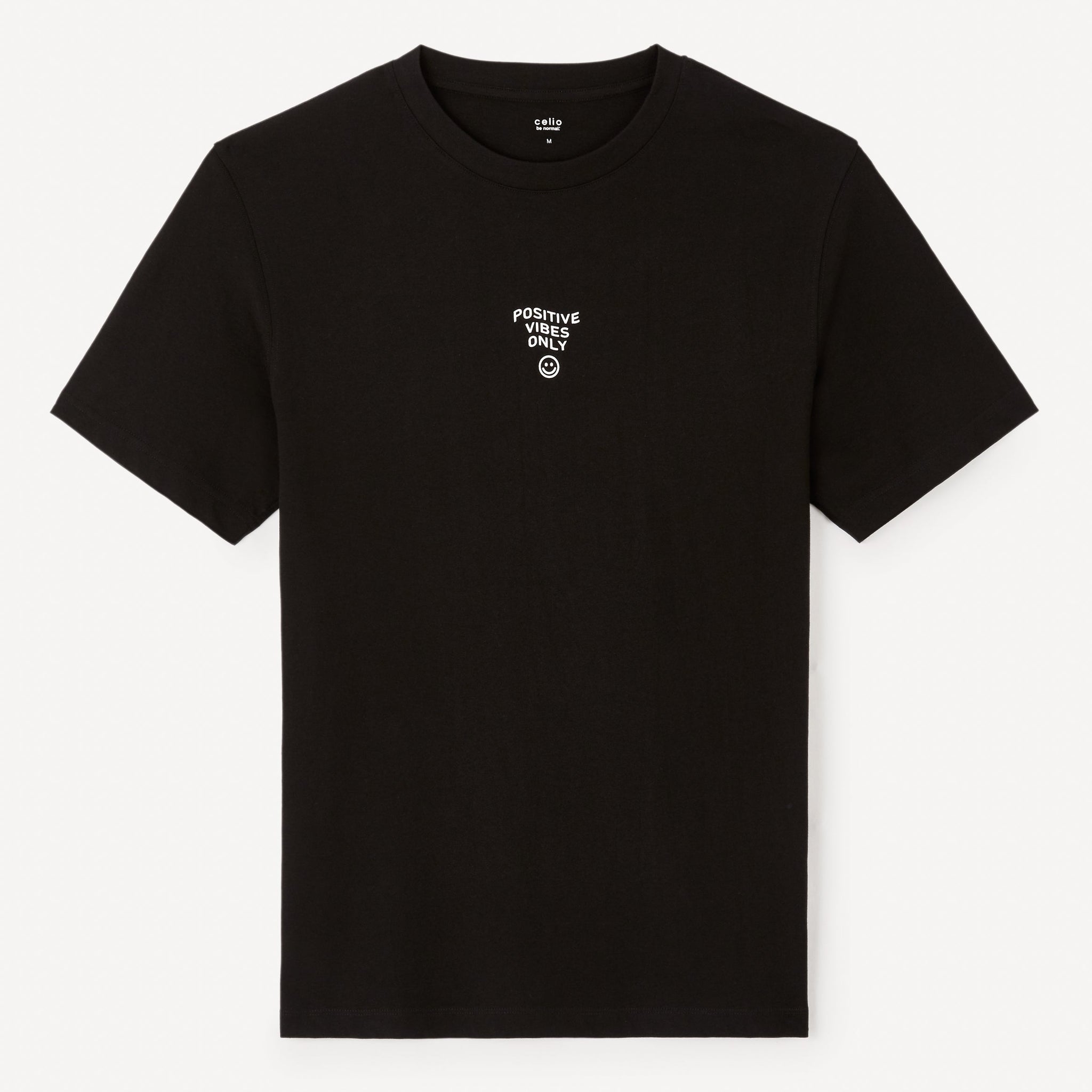 Jeword Black Short Sleeves Tshirt Celio