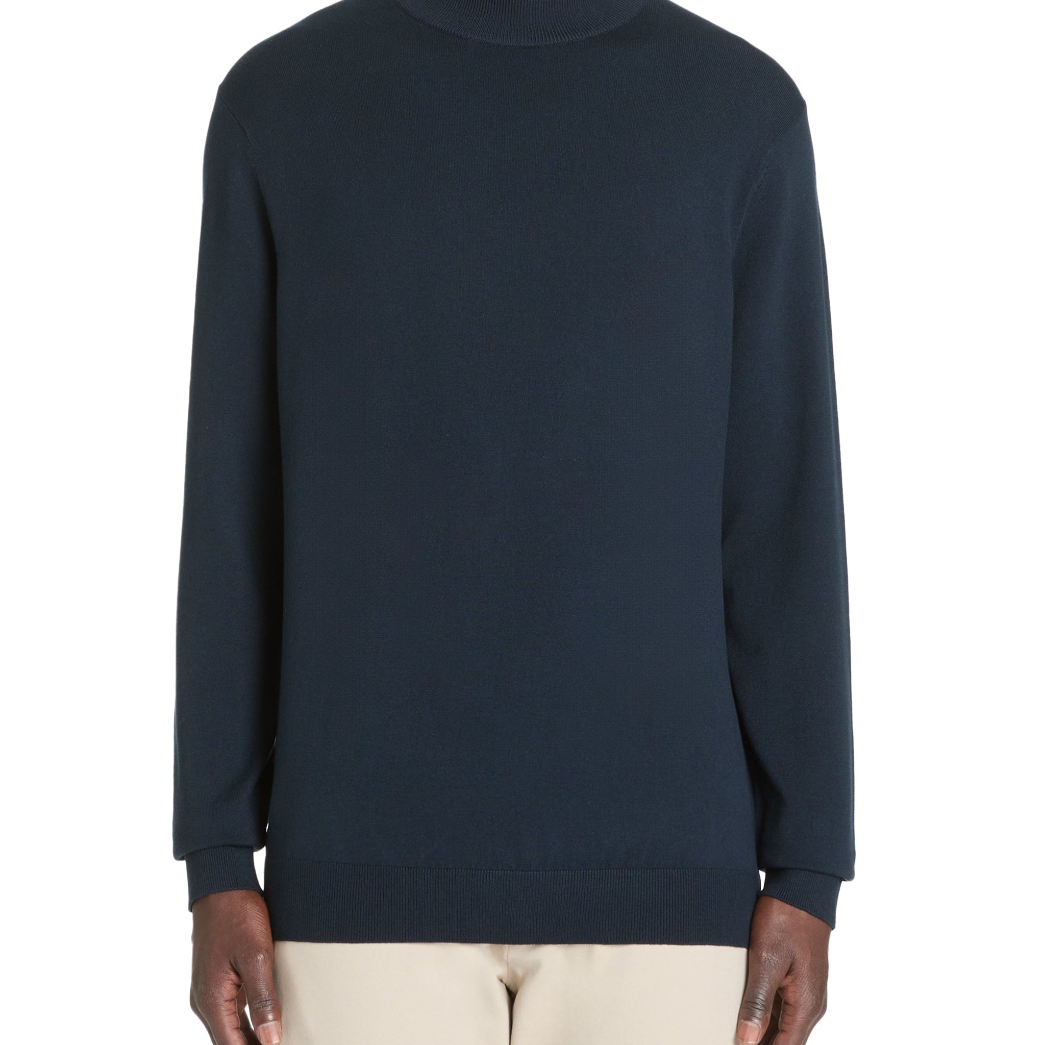 Navy Turtle Neck Jumper
