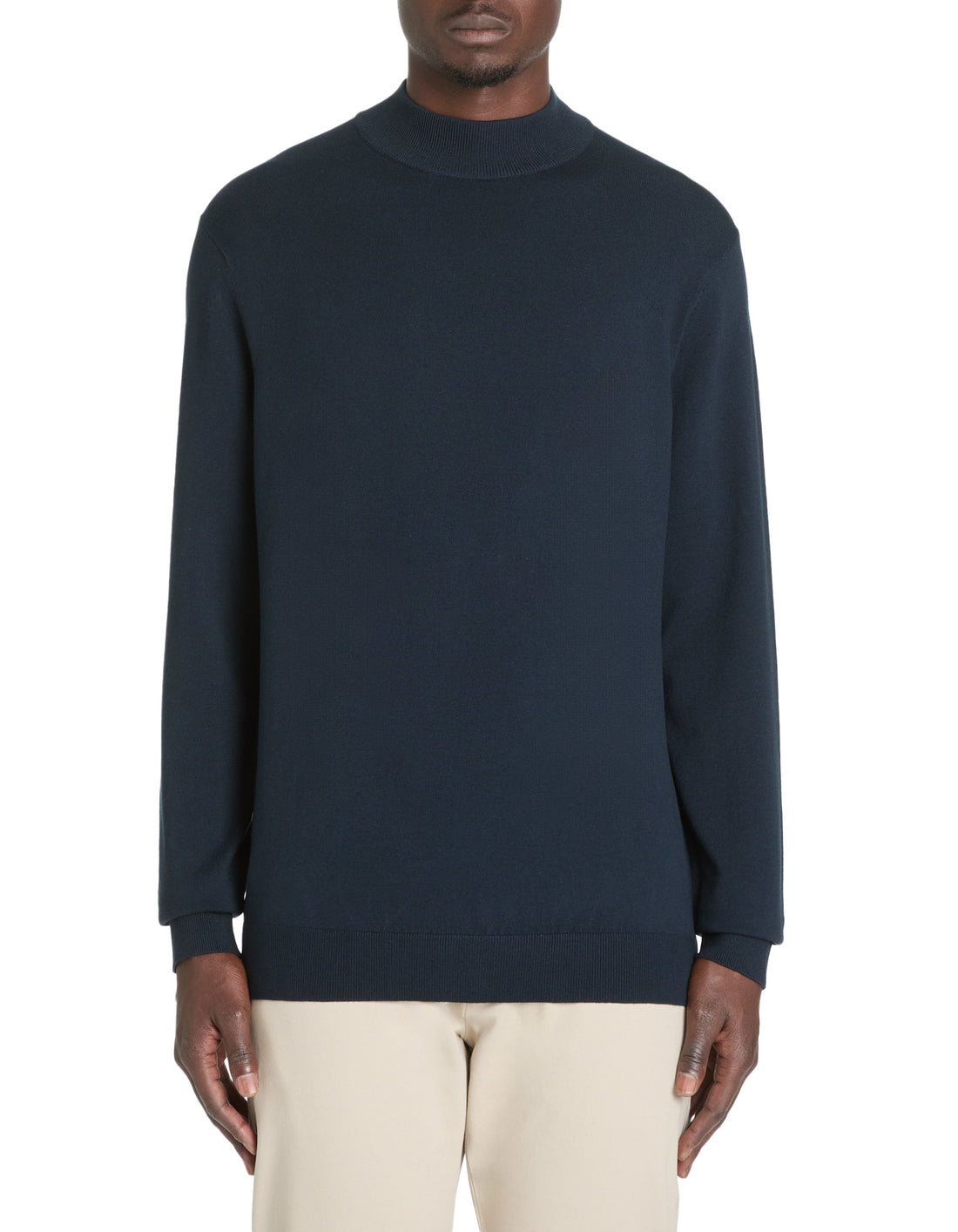 Navy Turtle Neck Jumper