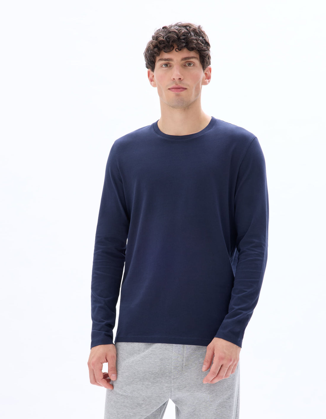 Tebaseml Navy Long Sleeves Tshirt Celio