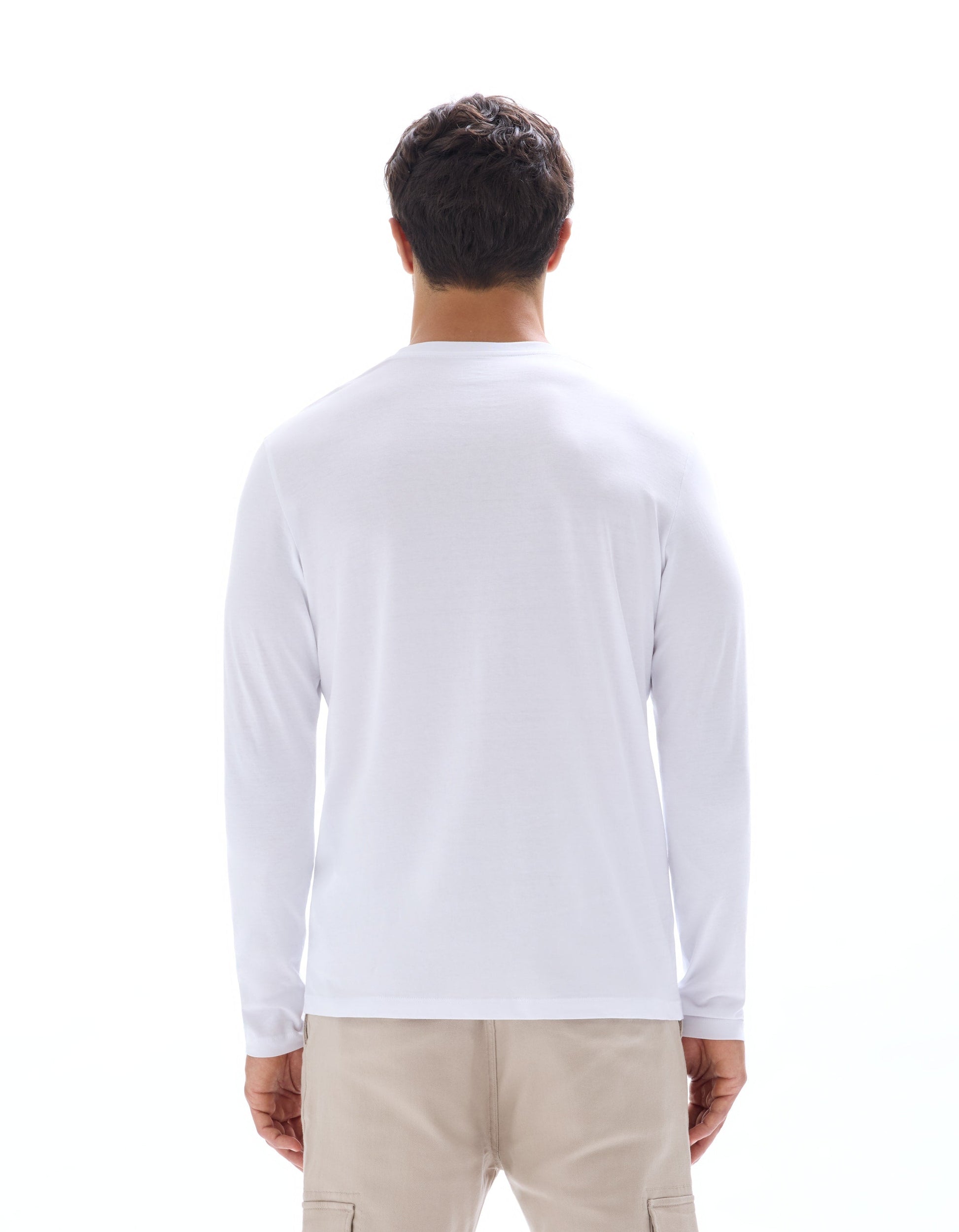 TEBASEML OPTICAL WHITE LS TSHIRT Celio