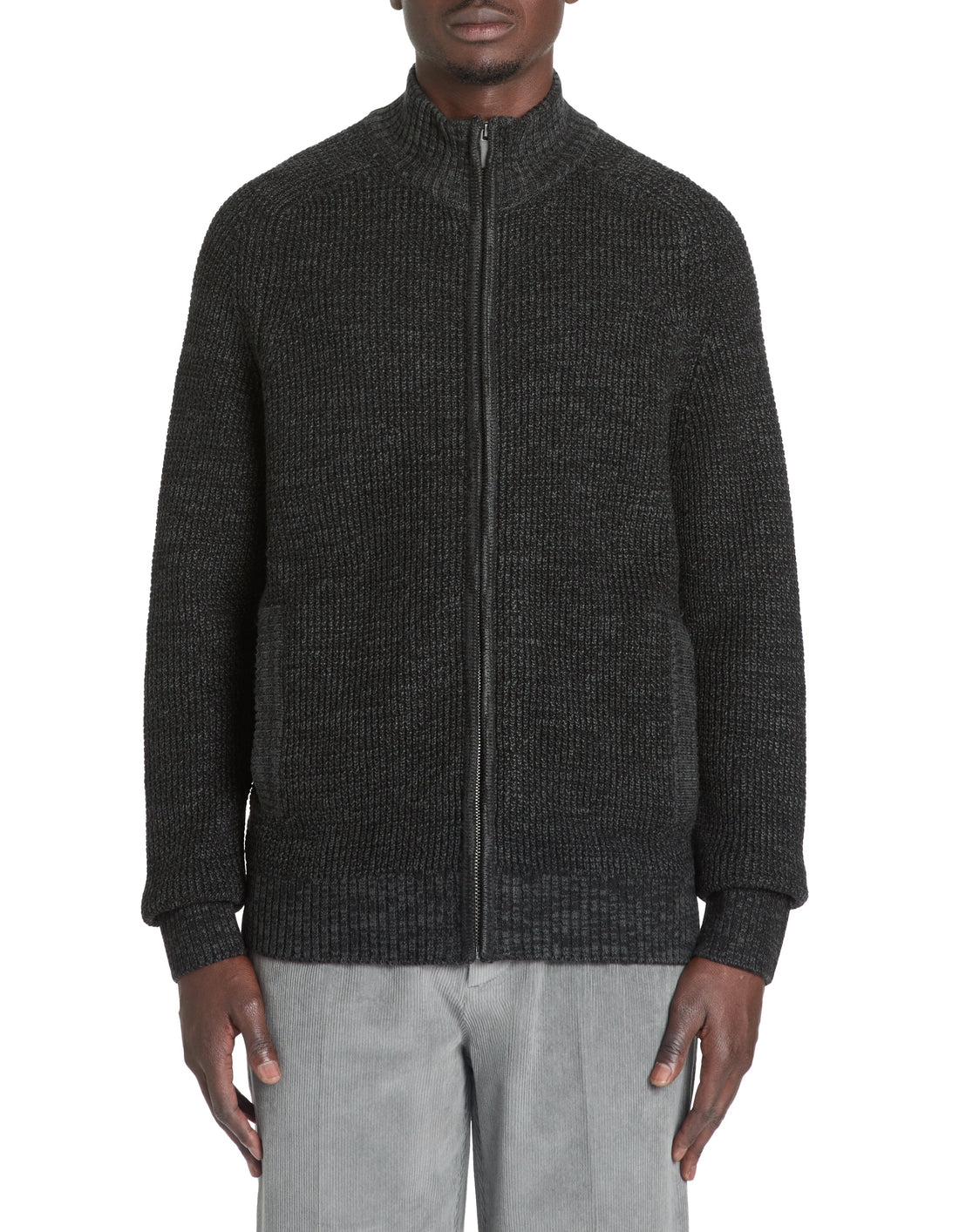 Cardigan zippÃƒÂ© col montant