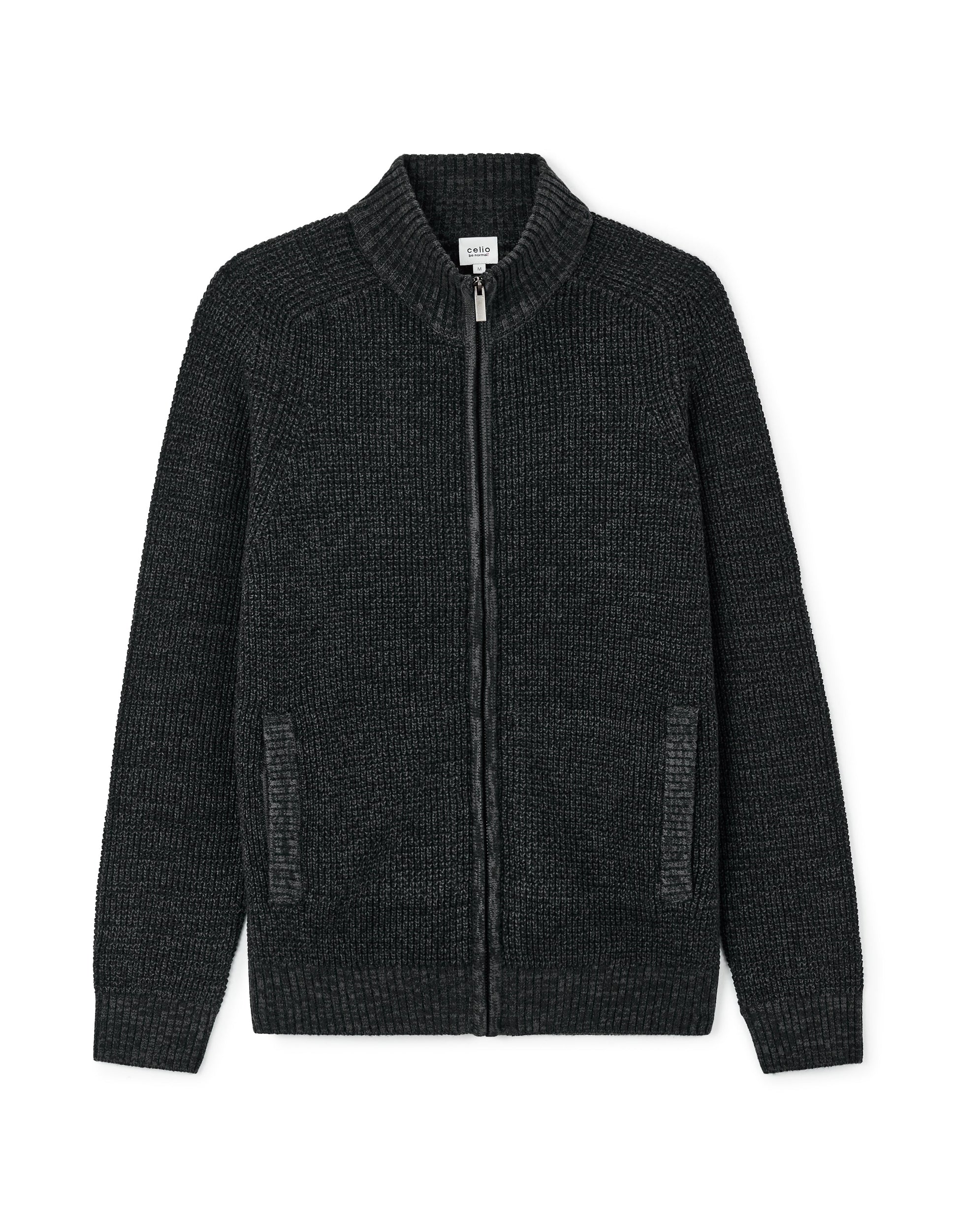 Cardigan zippÃƒÂ© col montant