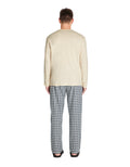 pyjama top + pantalon coton à carreaux