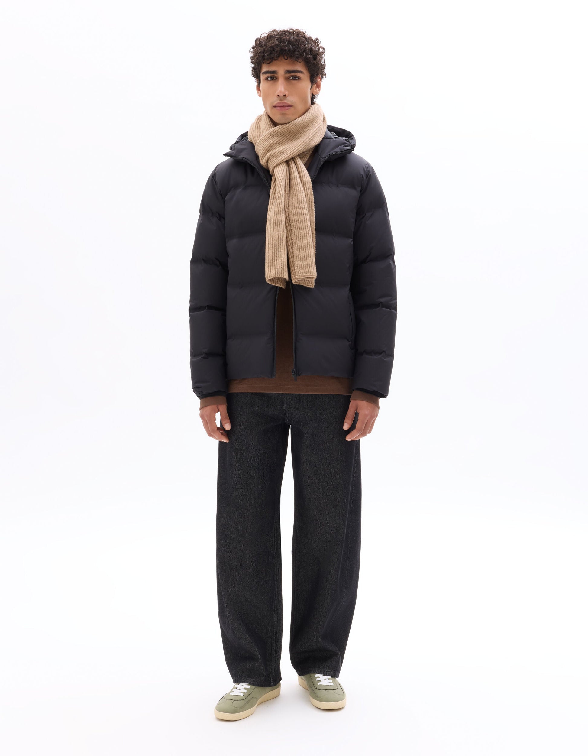 Juair Black Puffy Jacket Celio