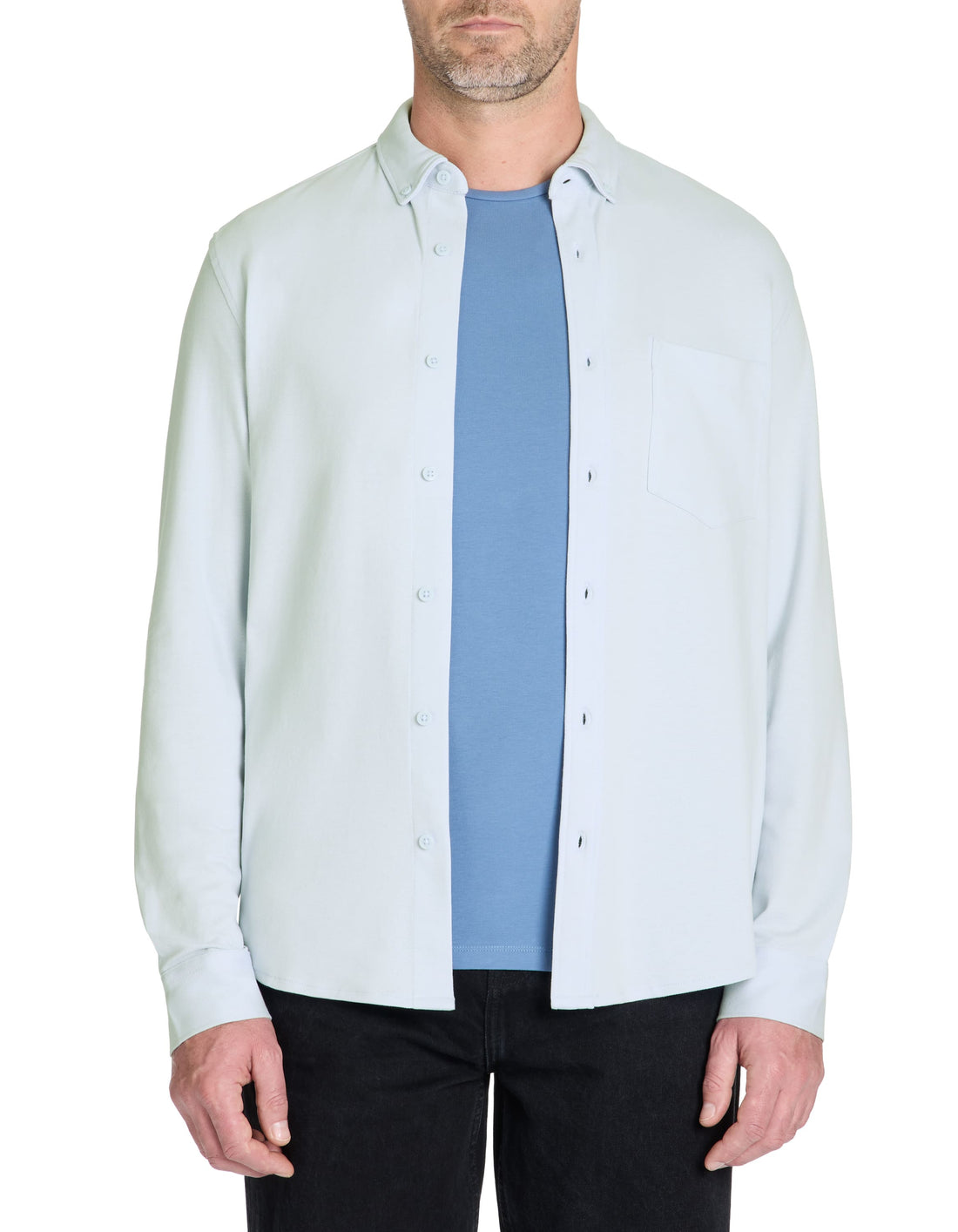 Lapic Light Blue Long Sleeves Shirt Celio