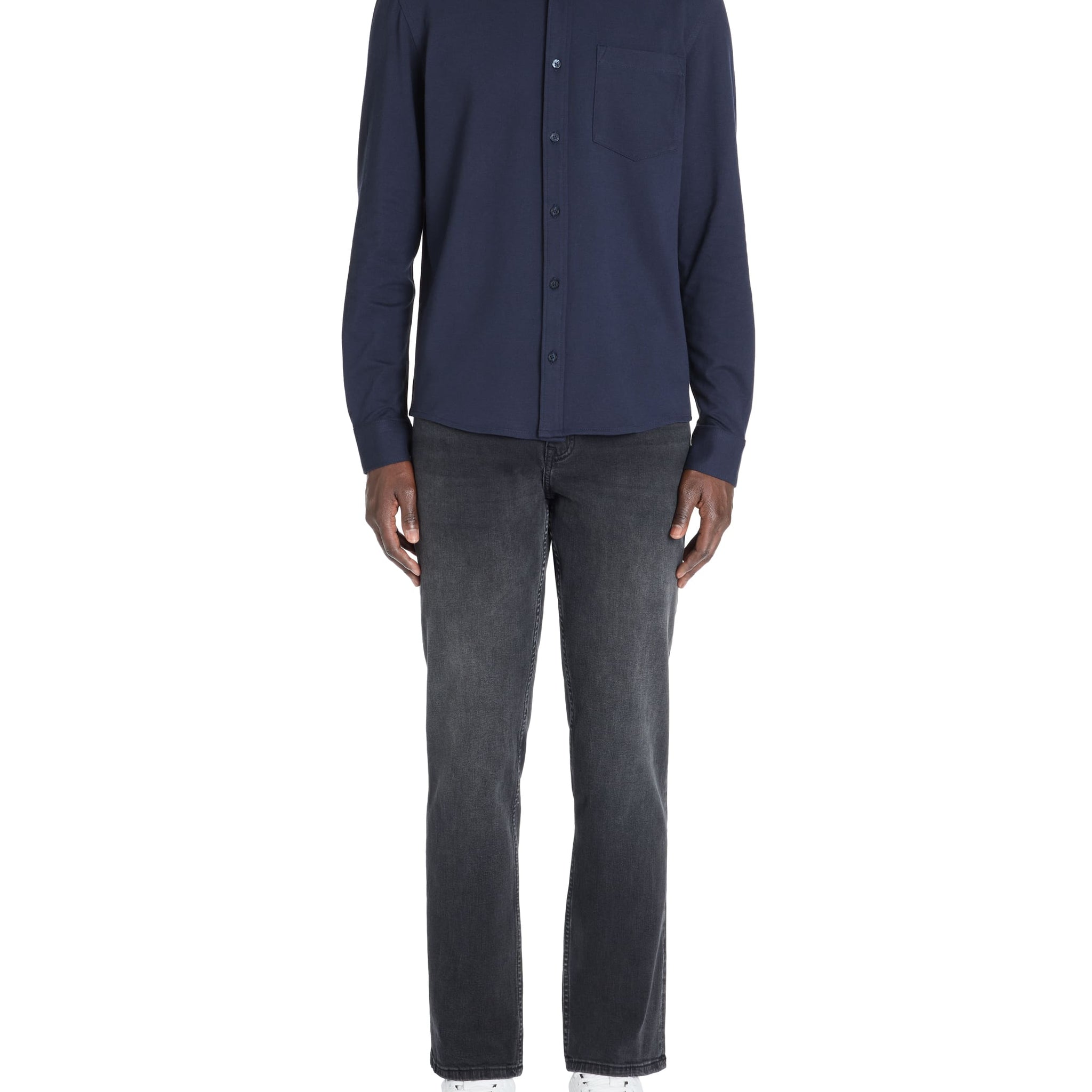 Lapic Navy Long Sleeves Shirt Celio
