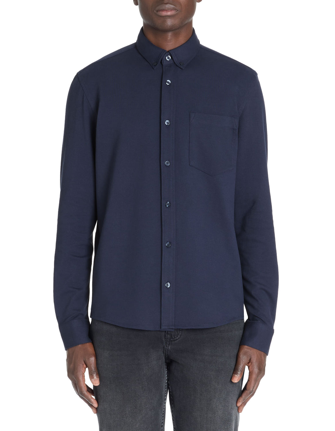 Lapic Navy Long Sleeves Shirt Celio