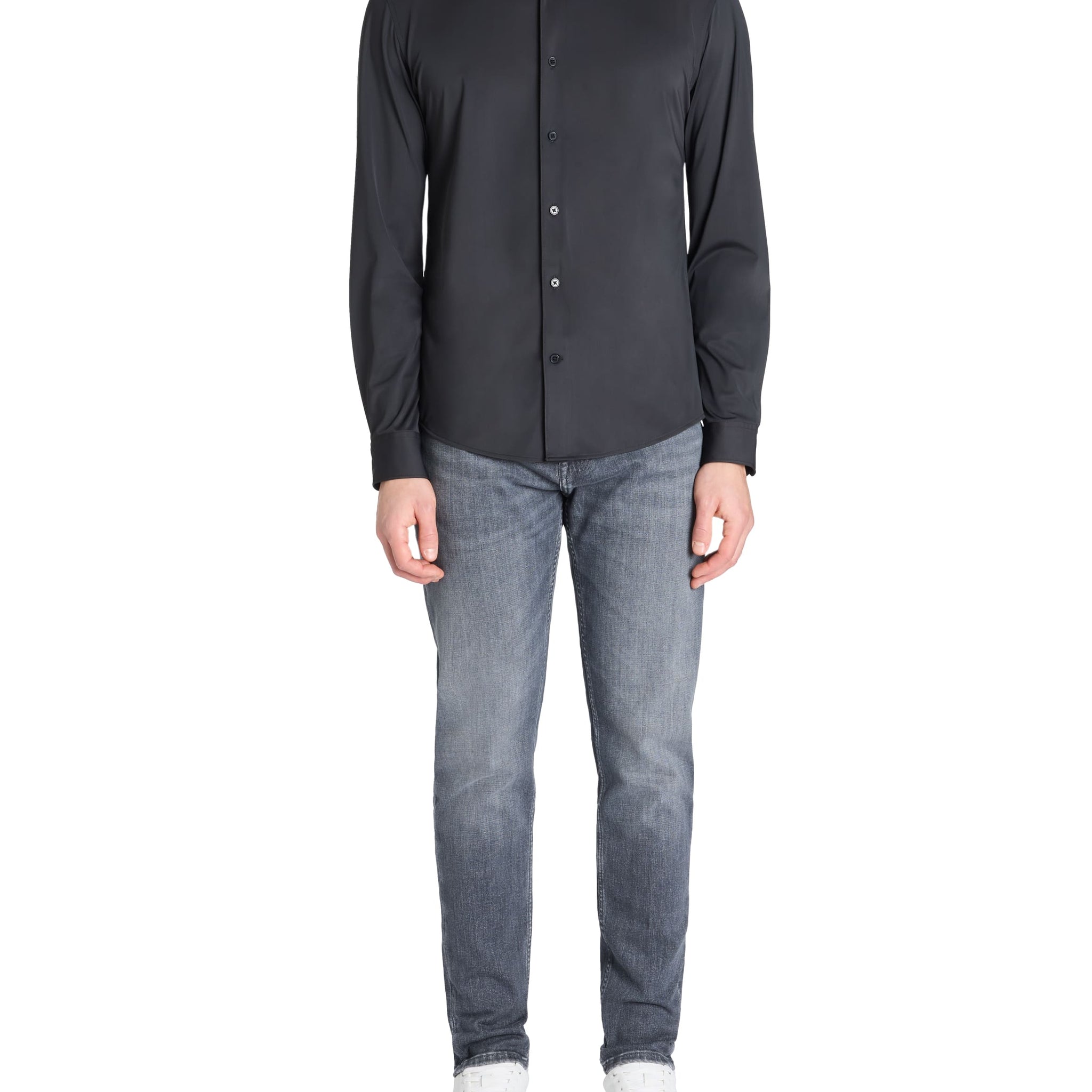 Lastret Black Long Sleeves Shirt Celio
