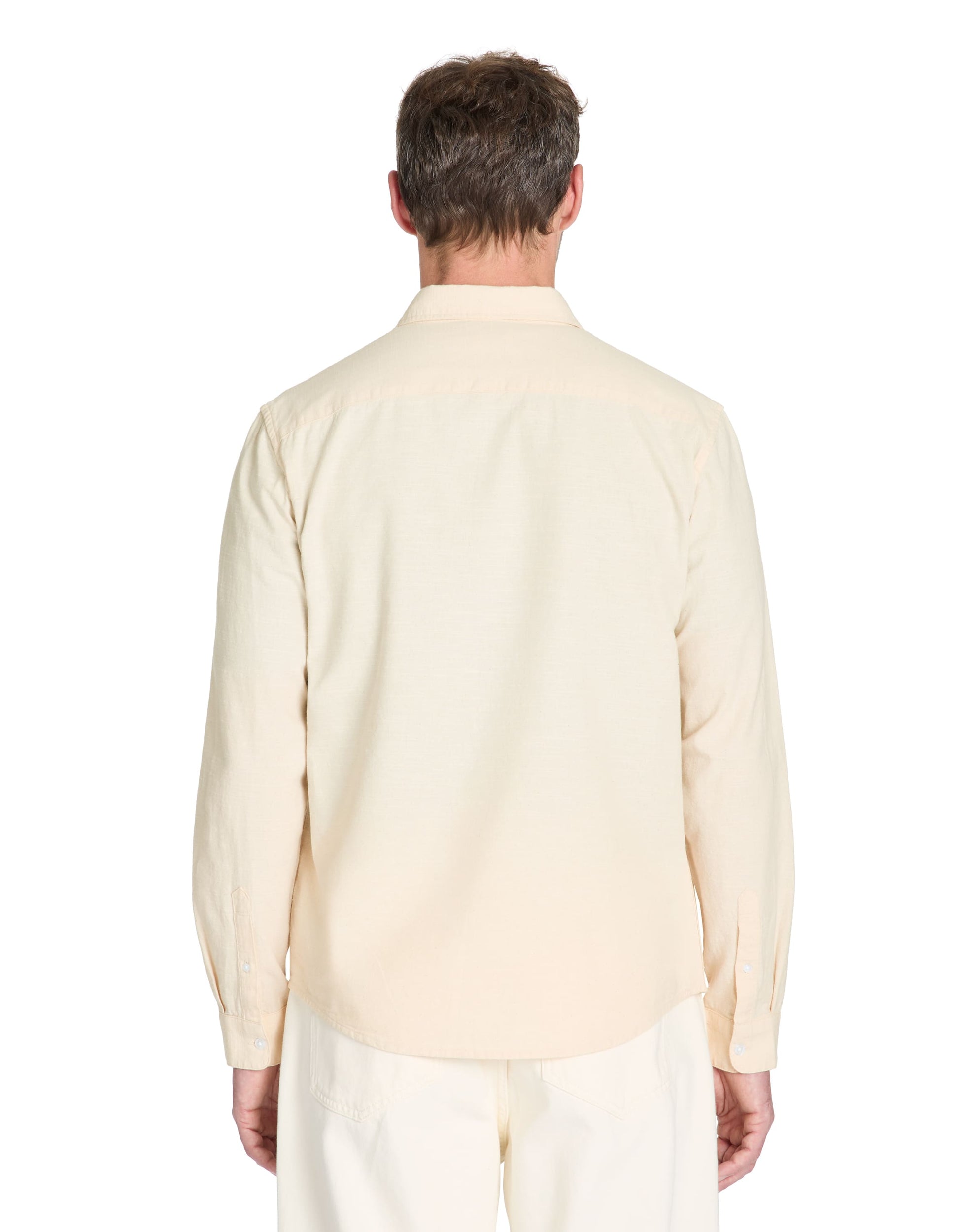 Lachambray Beige Long Sleeves Shirt Celio