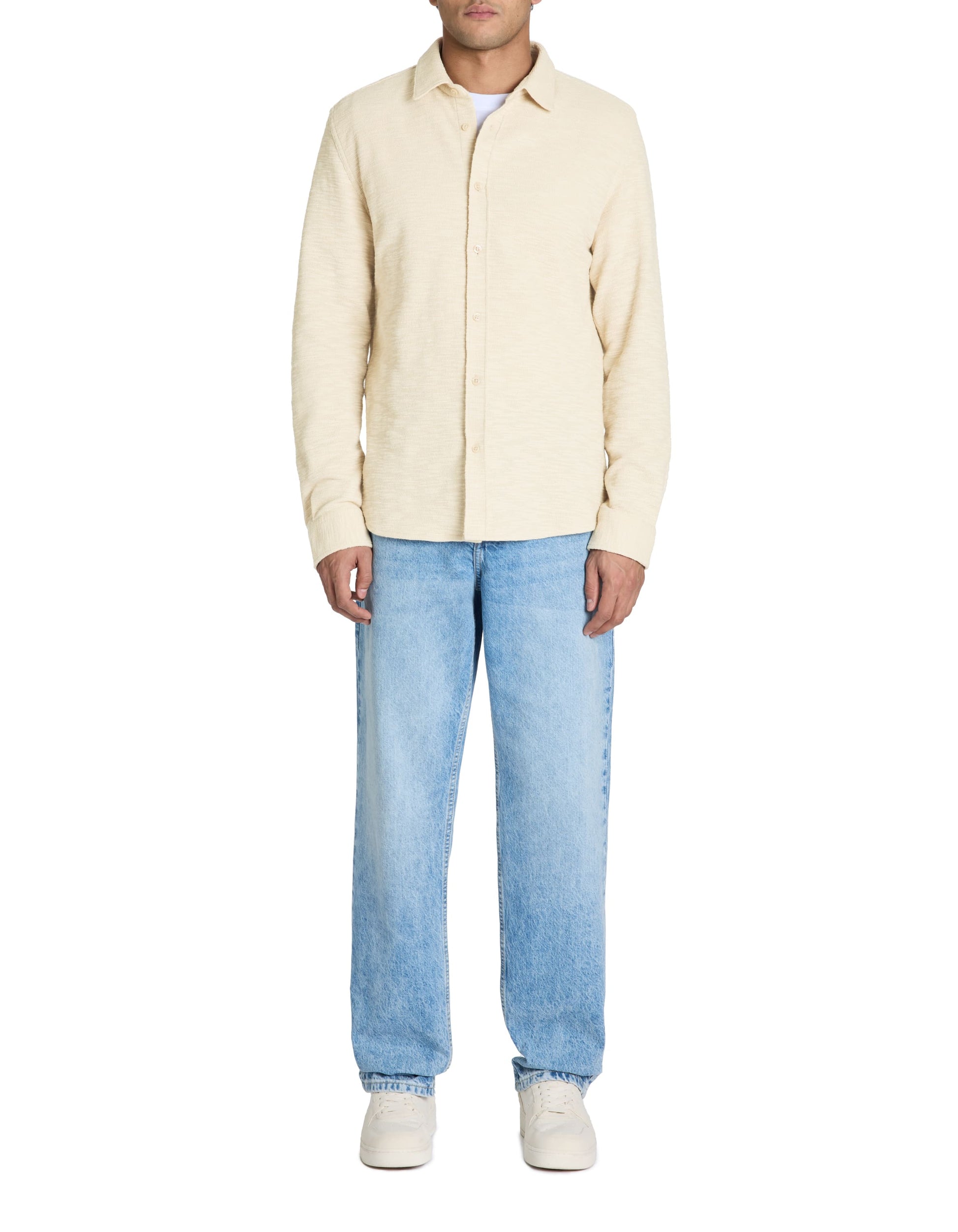 Laopen Beige Long Sleeves Shirt Celio