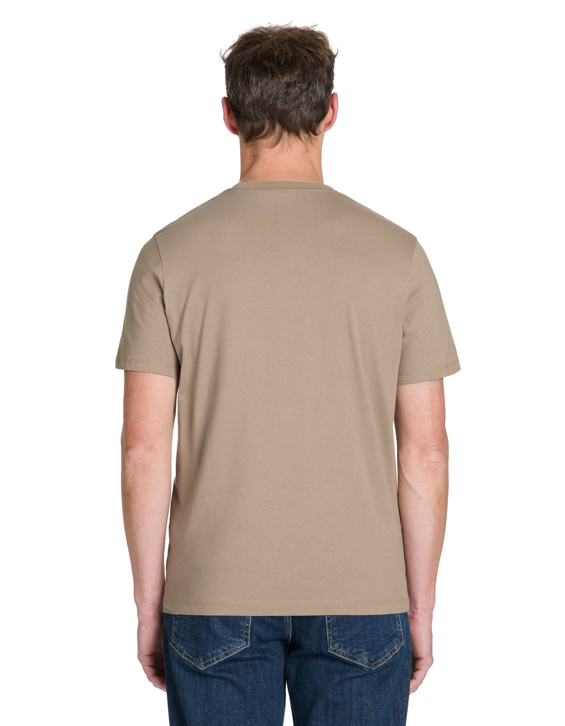 Lestate Taupe Short Sleeves Tshirt Celio