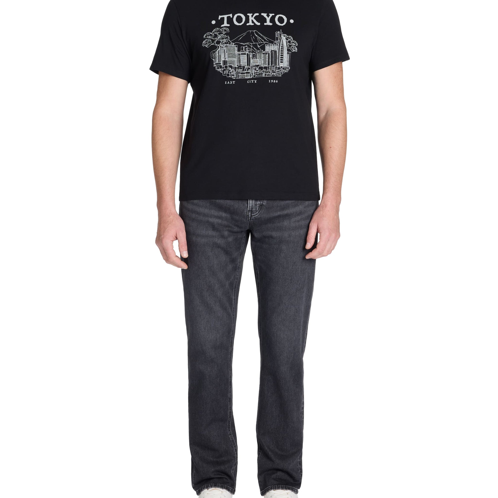 Lestate Black Short Sleeves Tshirt Celio