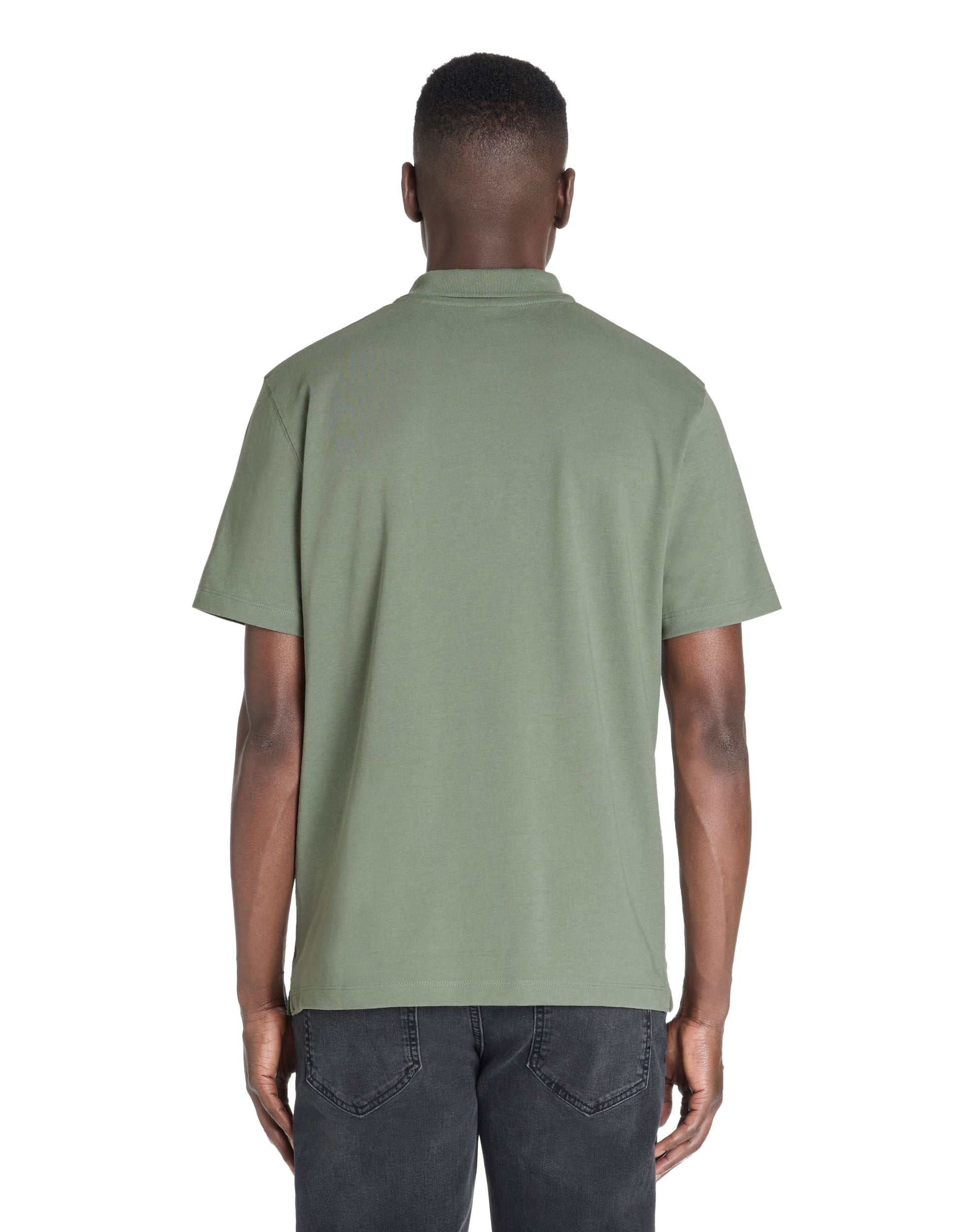 Lecrown Khaki Grey Short Sleeves Polo Celio