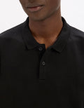 Lecrown Black Short Sleeves Polo Celio