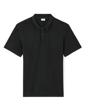 Lecrown Black Short Sleeves Polo