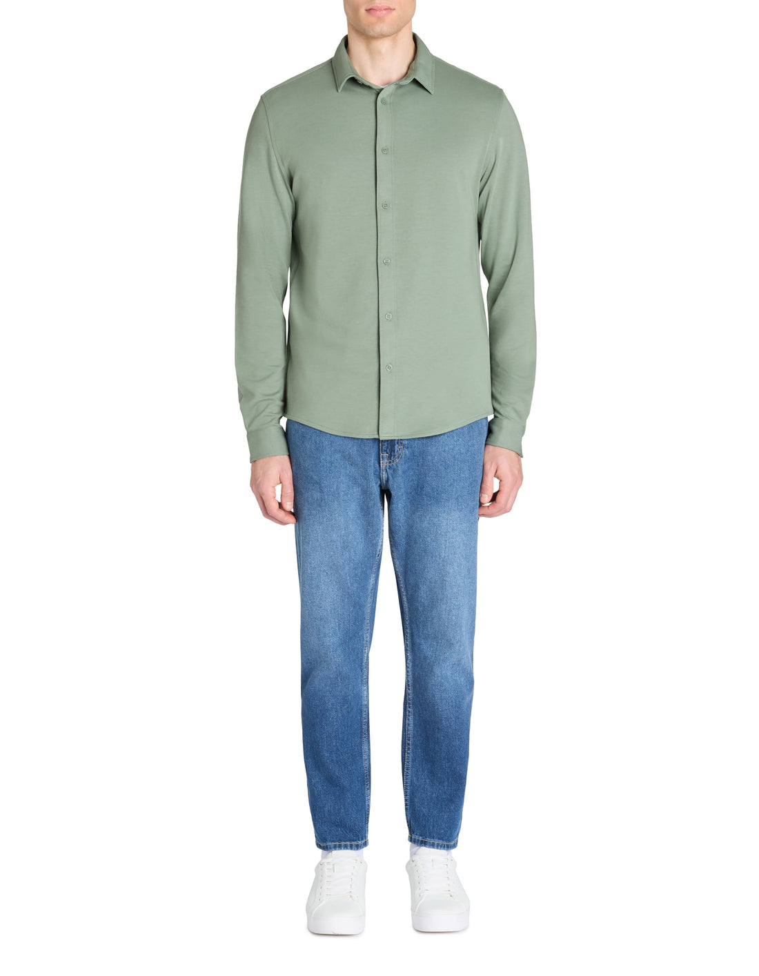 Lahem Vert Sauge Long Sleeves Shirt Celio