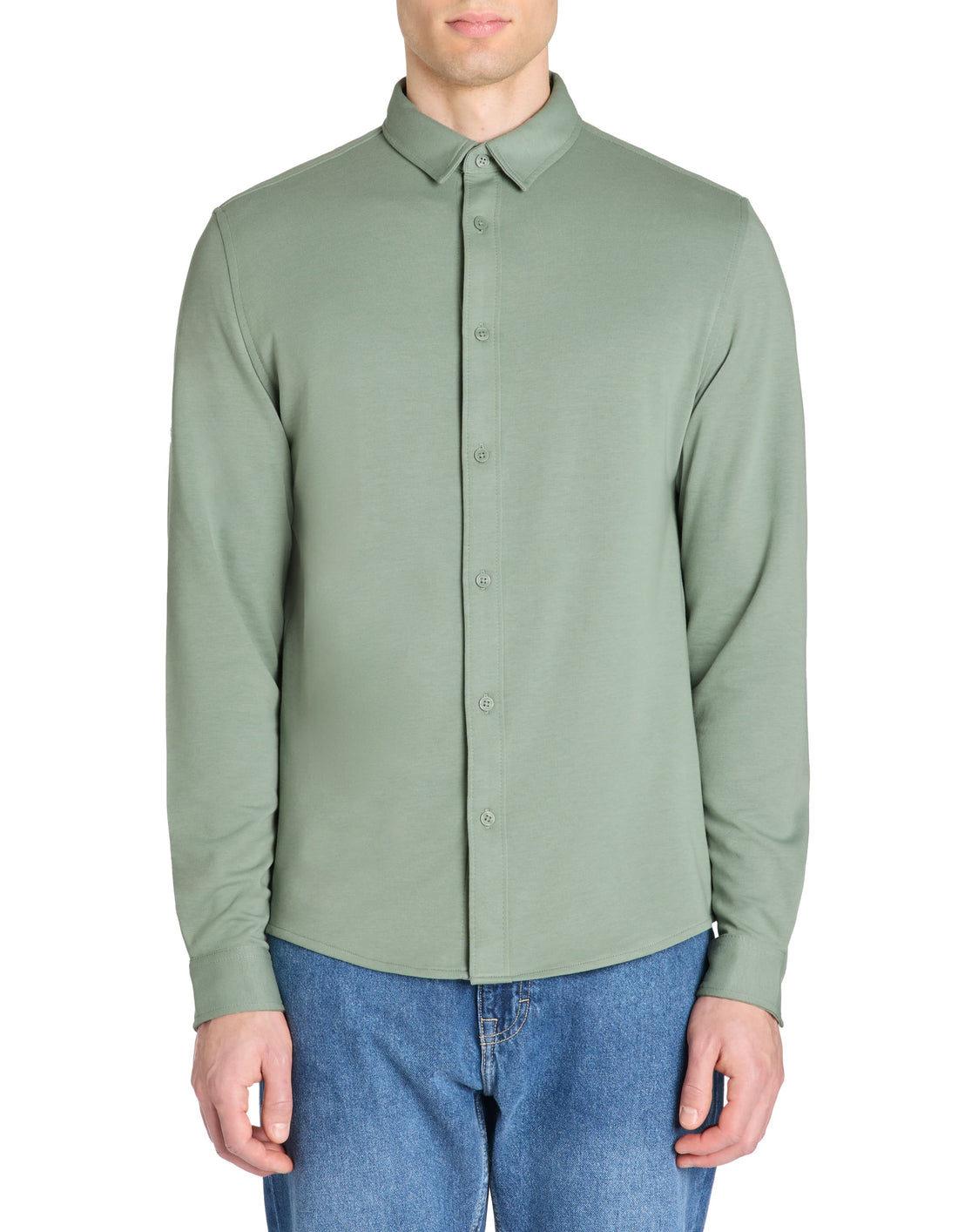 Lahem Vert Sauge Long Sleeves Shirt Celio