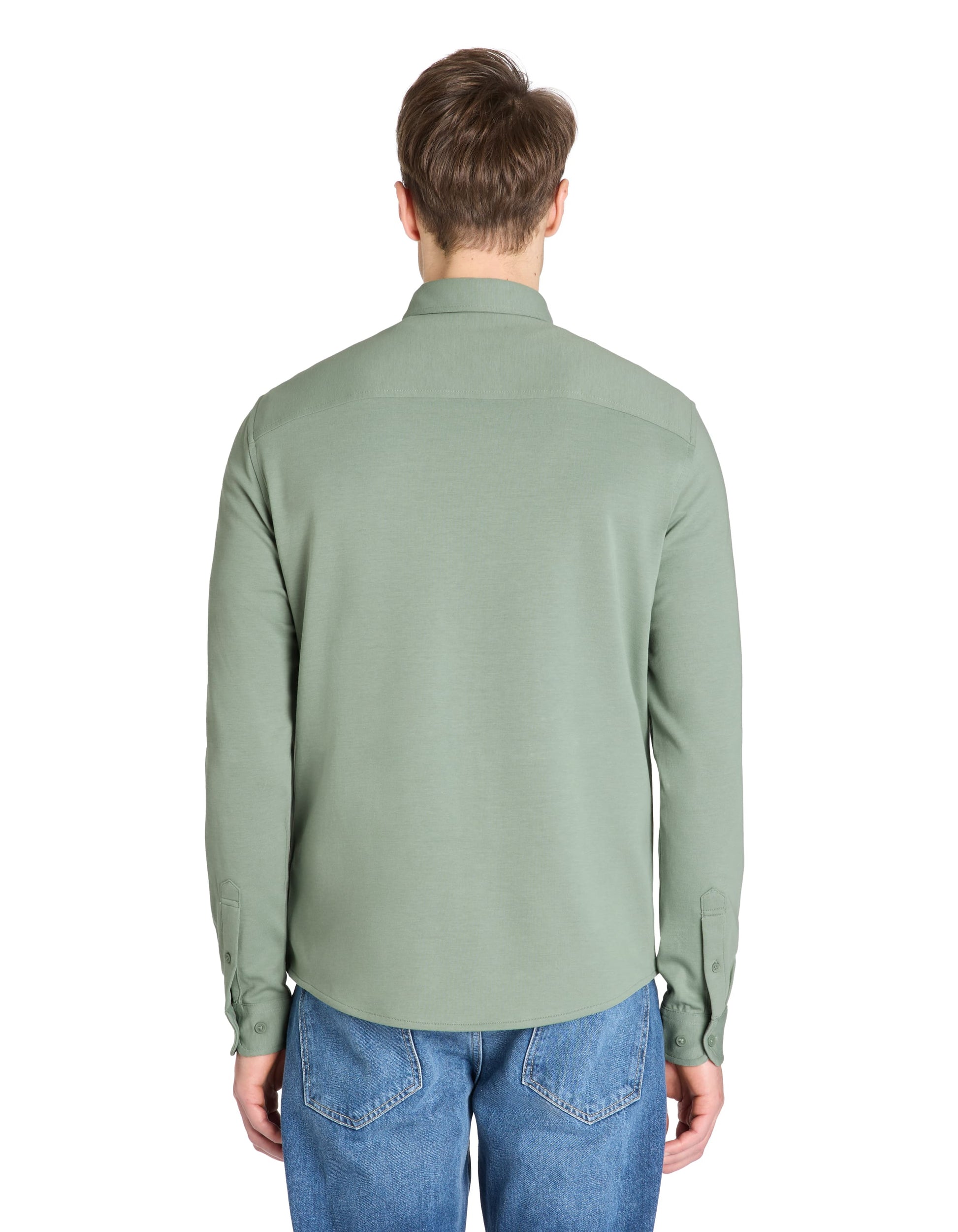 Lahem Vert Sauge Long Sleeves Shirt Celio