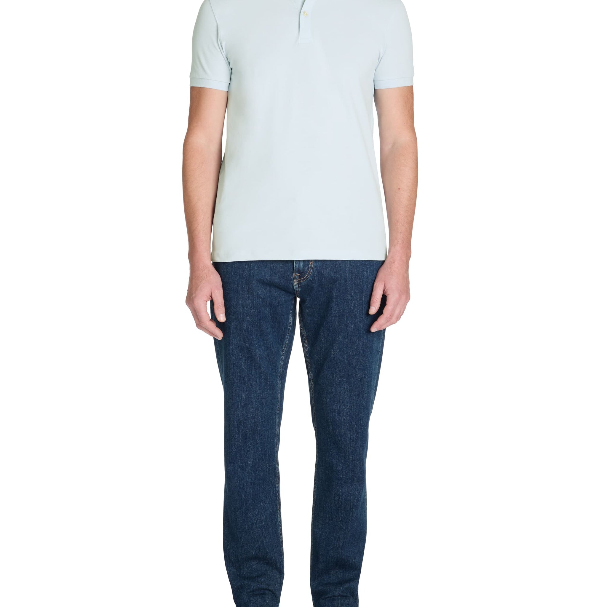 Leprime Baby Blue Short Sleeves Polo Celio